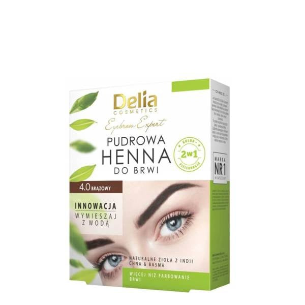 DELIA Eyebrow Expert Powder Henna For Eyebrows 4.0 Brown 4g