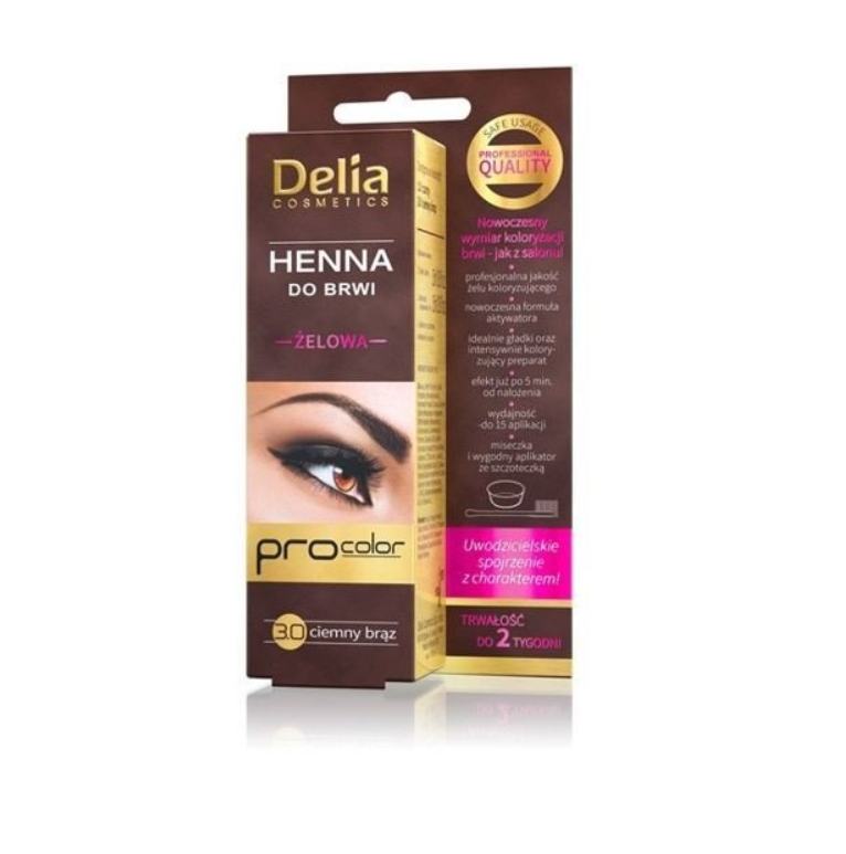 DELIA Henna For Eyebrows And Gel Eyelashes 3.0 Dark Brown 2ml