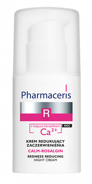 PHARMACERIS- R Calm Rosalgin REDNESS REDUCING NIGHT CREAM with soothing Ca2+ complex 30ml
