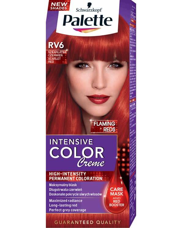 Palette Intensive Color Creme Coloring Cream No. RV6 Scarlet Red