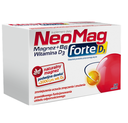 NeoMag Forte Magnez + B6 + D3 50 Tabletek