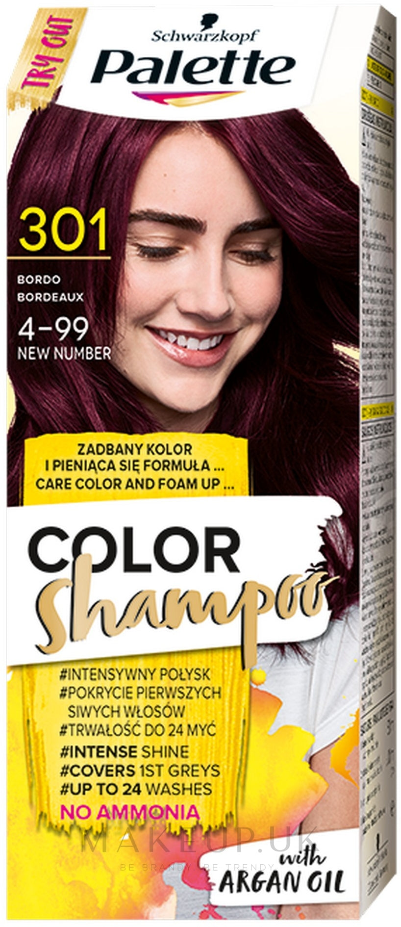 Palette Color Shampoo Coloring Shampoo No. 301 (4-99)  Burgundy
