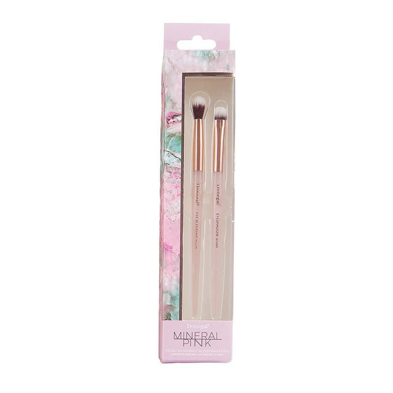 DONEGAL MINERAL PINK Brush for applying and blending eyeshadows 2pcs