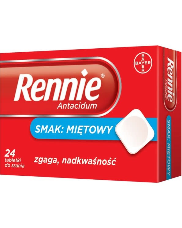 RENNIE- Antacidum Smak Mietowy 24 tabl