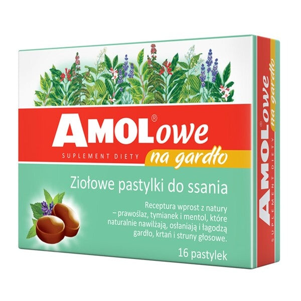 AMOLATE Throat Herbal Lozenges 16 tab
