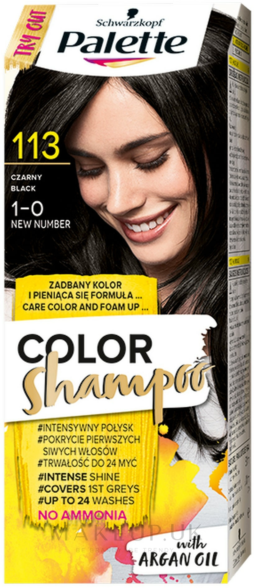 Palette Color Shampoo Coloring Shampoo No. 113(1-0)  Black