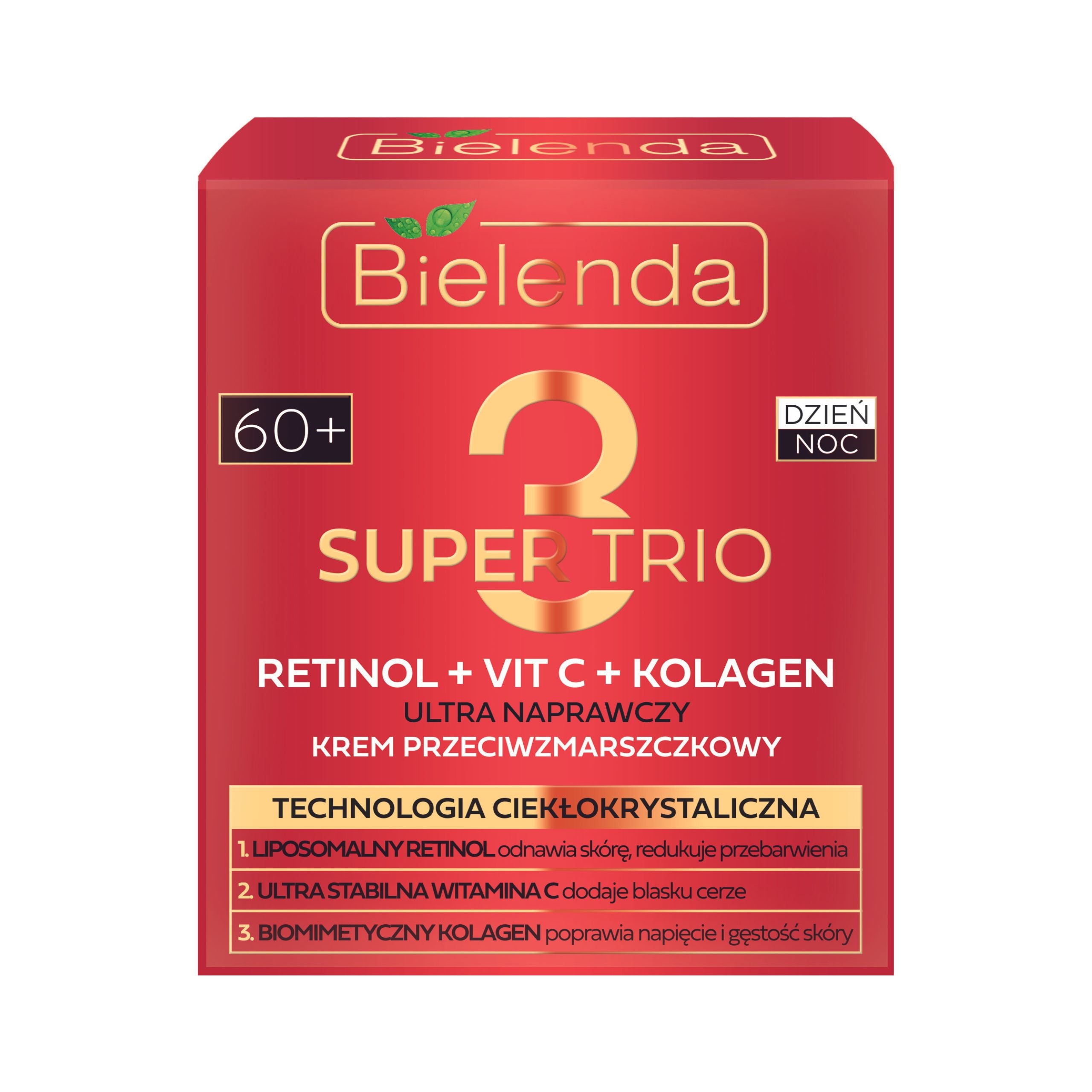 BIELENDA- Super Trio 60+ Ultra Naprawczy Krem Przeciwzmarszczkowy 50ml