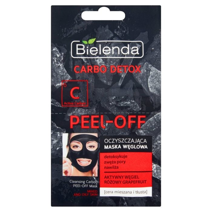 BIELENDA Carbo Detox Peel - Off Purifying Charcoal Mask 2x6g