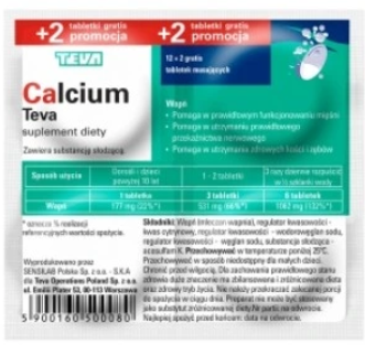 TEVA Calcium 14 Effervescent Tablets