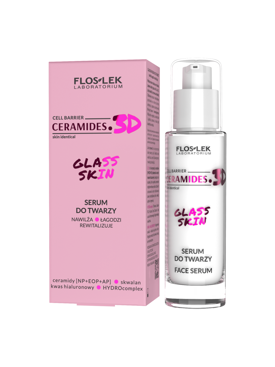 CERAMIDES. 3D GLASS SKIN Serum Na Twarz Nawilza Lagodzi Rewitalizuje 30 ml