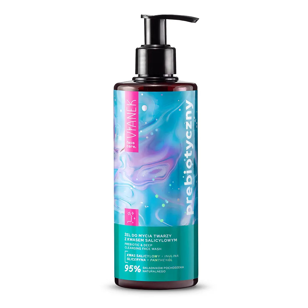 VIANEK Prebiotyczny Zel Do Mycia Twarzy Z Kwasem  Salicylowym,300ml
