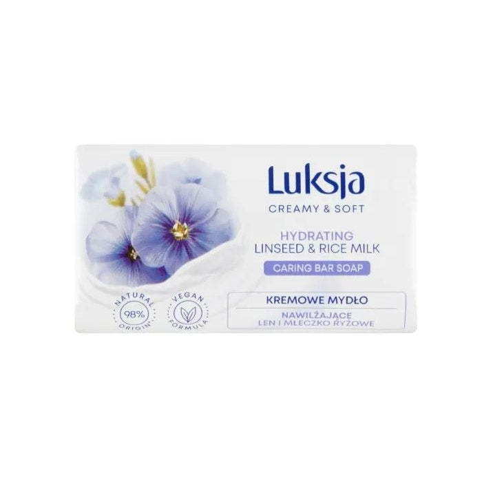 LUKSJA Bar Soap Linen And Rice Milk 90g