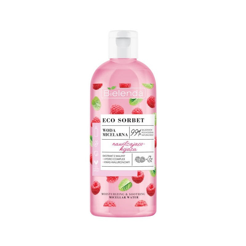 Eco Sorbet Raspberry Micellar Water Moisturizing and Soothing 500ml