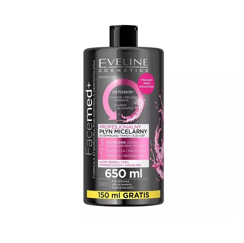 EVELINE 3IN1 Facemed+ Professional Micellar Liquid 650ml