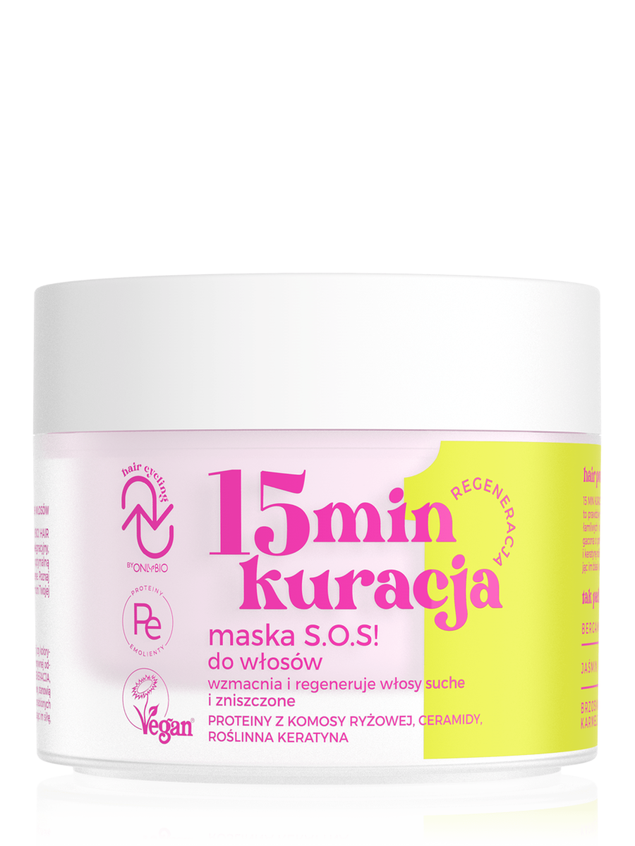 Hair Cycling by ONLYBIO Regeneracja 15 Minutowa Kuracja Maska S.O.S! Do Wlosów 280ml