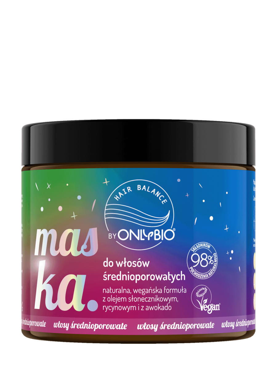 Hair in Balance by ONLYBIO Maska Do Wlosów Srednioporowatych 400 ml