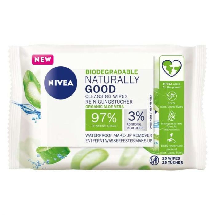 Naturally Good Biodegradable Makeup Removal Wipes 25 pcs