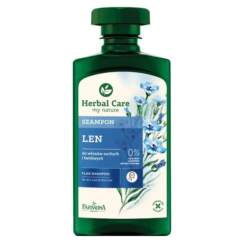 FARMONA Herbal Care Shampoo With Linen Dry And Brittle Hair 330ml