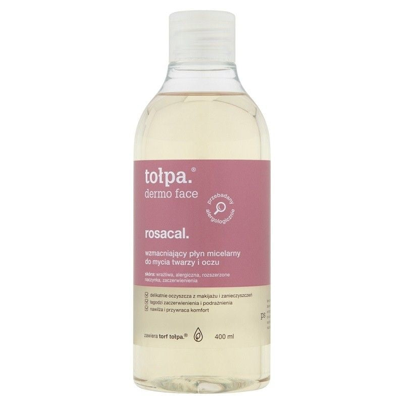 TOŁPA Rosacal Strengthening Micellar Liquid For Washing Face 400ml