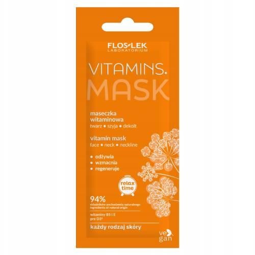FLOSLEK- Vitamins Maseczka Witaminowa Twarz Szyja Dekolt 6ml