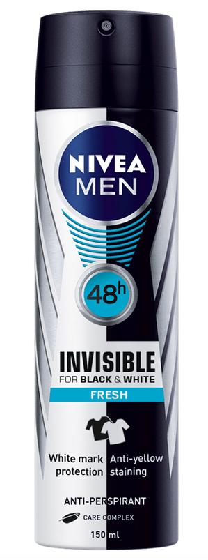 MEN Antiperspirant Black & White Invisible Fresh 150ml