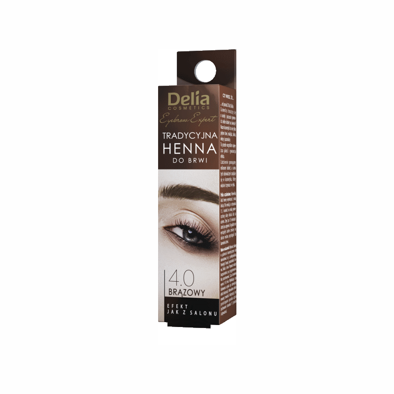 DELIA Henna For Eyebrows And Eyelashes Traditional 4.0 Brown