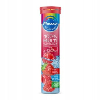 Plusssz 100% Multivitamin Raspberry and Strawberry Without Sugar 20 tablets