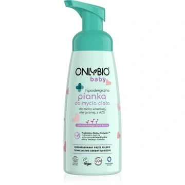 ONLYBIO Baby Hipoalergiczna Pianka do Ciala od Pierwszego Dnia Zycia 300 ml