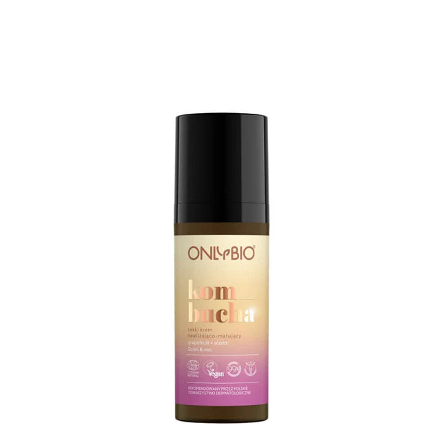OnlyBio Kombucha Lekki Krem Nawilzajacy i Matujacy do Twarzy 50 ml