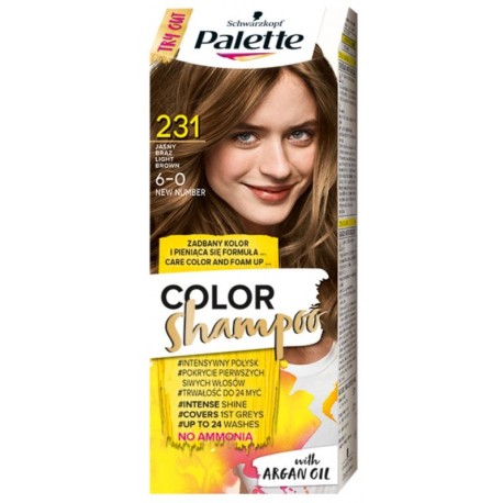 Palette Color Shampoo Coloring Shampoo No. 6-0 231) Light Brown