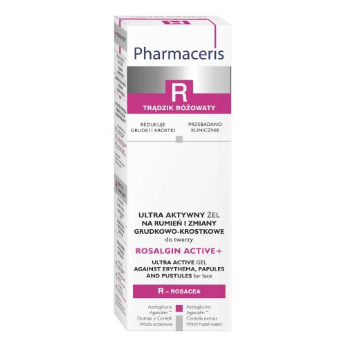 R Rosacea Rosalgin Active + Ultra Active Gel Against Erythema, Papules and Pustules For Face 30 ml