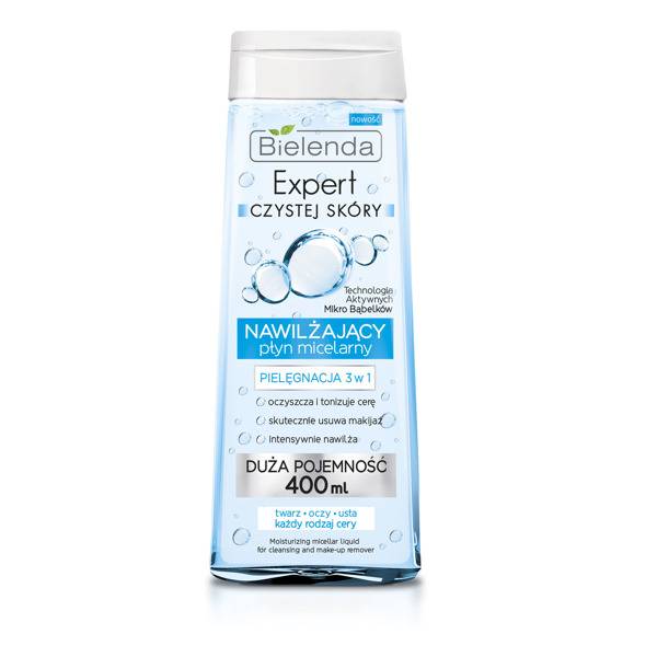 Bielenda Expert Czystej Skory Nawilzajacy Plyn Micelarny 400ml