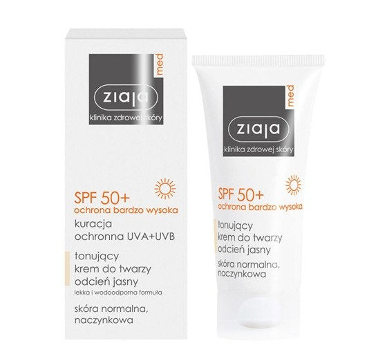 ZIAJA MED Toning Face Cream SPF 50+ Light Shade 50ml
