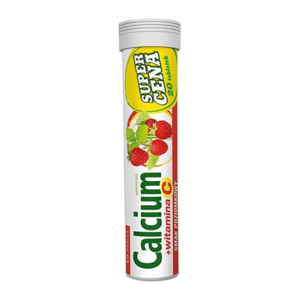 Calcium Calcium + Vitamin C Wild strawberry Flavor 20 tablets