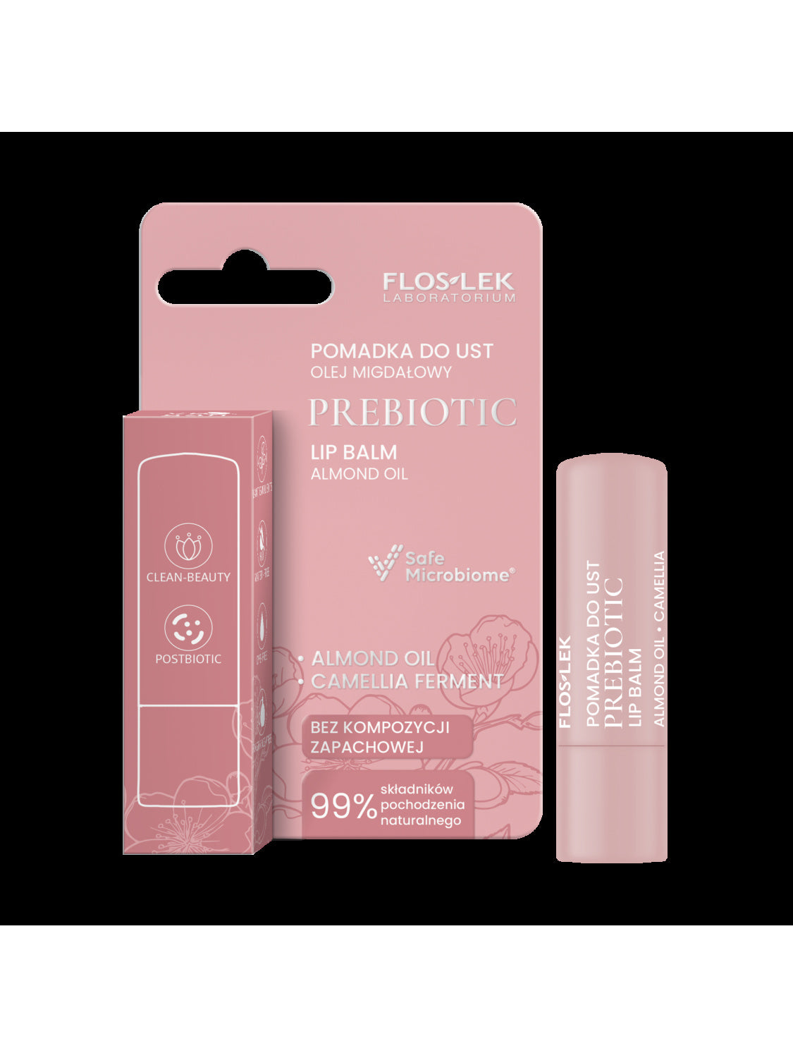 Prebiotic LIP CARE Prebiotyczna Pomadka Do Ust ALMOND OIL 4 g