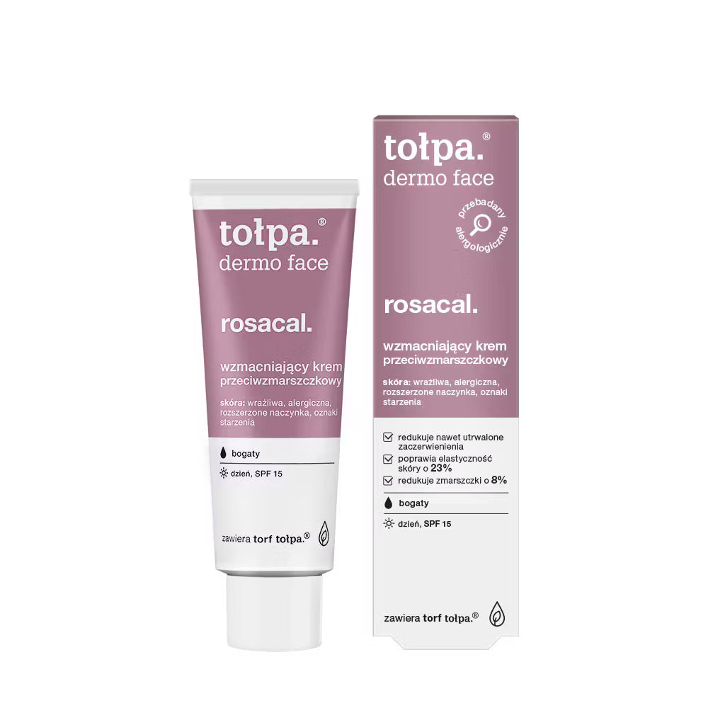 TOLPA Dermo Face Rosacal Strengthening Anti-Wrinkle Day Cream SPF15 - Rich 40ml