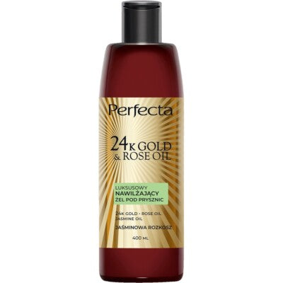 PERFECTA 24K Gold & Rose Shower Gel Jasmine Oil Rose Oil 400ml