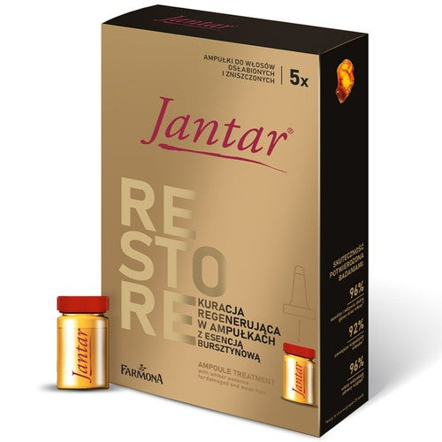 Jantar Hair Treatment for Damage Dry Hair Amber Extract Hair Growth Serum 5x 5ml