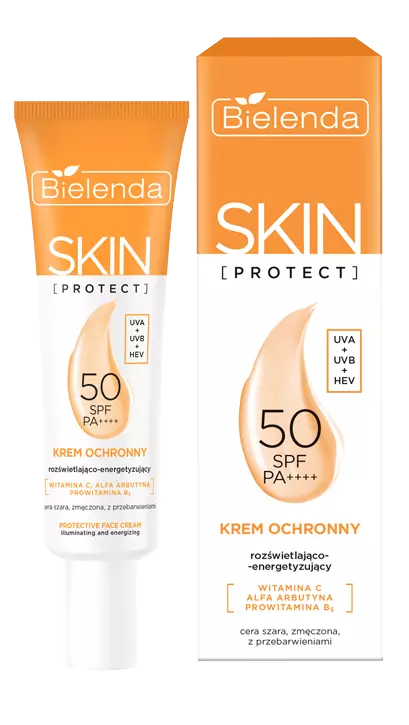 BIELENDA- SKIN PROTECT KREM OCHRONNY SPF50 ROZSWIETLAJACO/ENERGETYZUJACY , 50ml