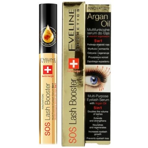 Eveline SOS Lash Booster Eyelash Serum With Argan Oil 5in1