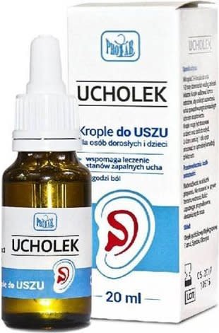 UCHOLEK- Krople Do Uszu Dla Osob Doroslych i Dzieci 20ml