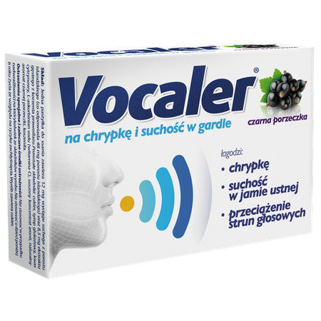 Vocaler 12 Pastylek Do Ssania Smak Czarna Porzeczka