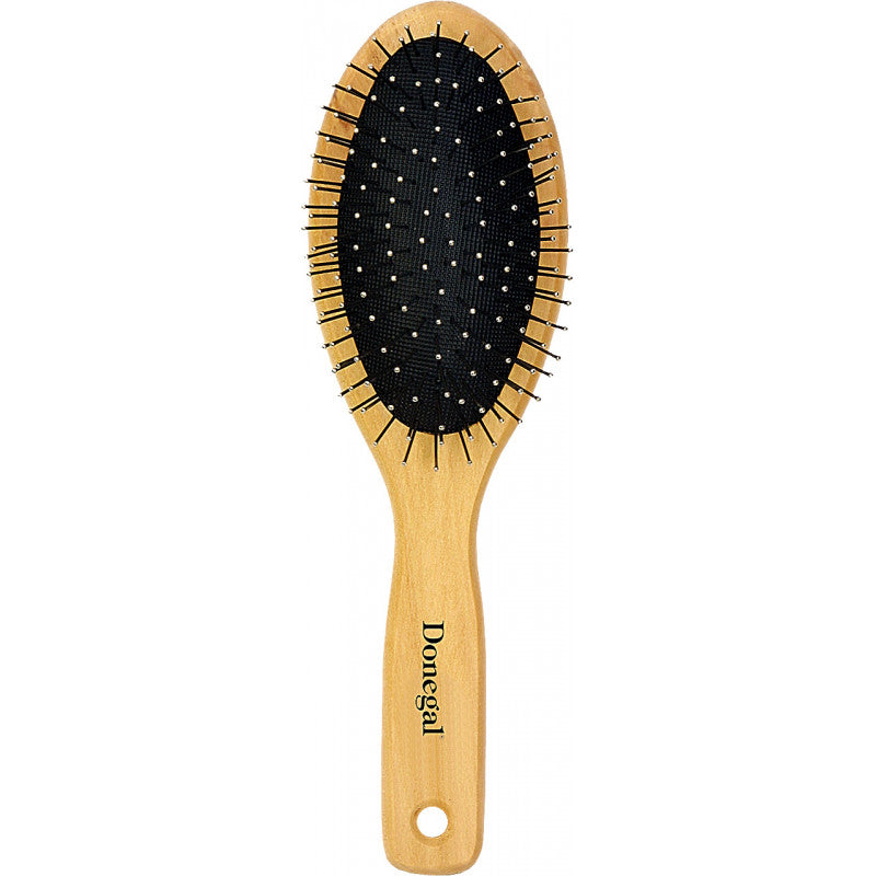 Donegal Wooden cushion hair brush metal needles