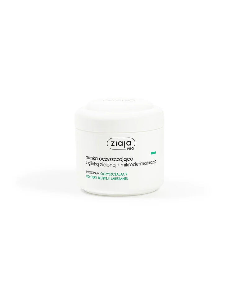 ZIAJA PRO Cleansing Mask With Green Clay + Microdermabrasion 250ml